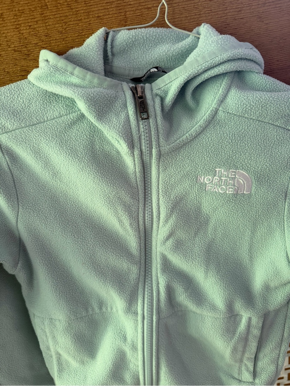 The North Face Kids Mint Green Fleece Zip Hoodie